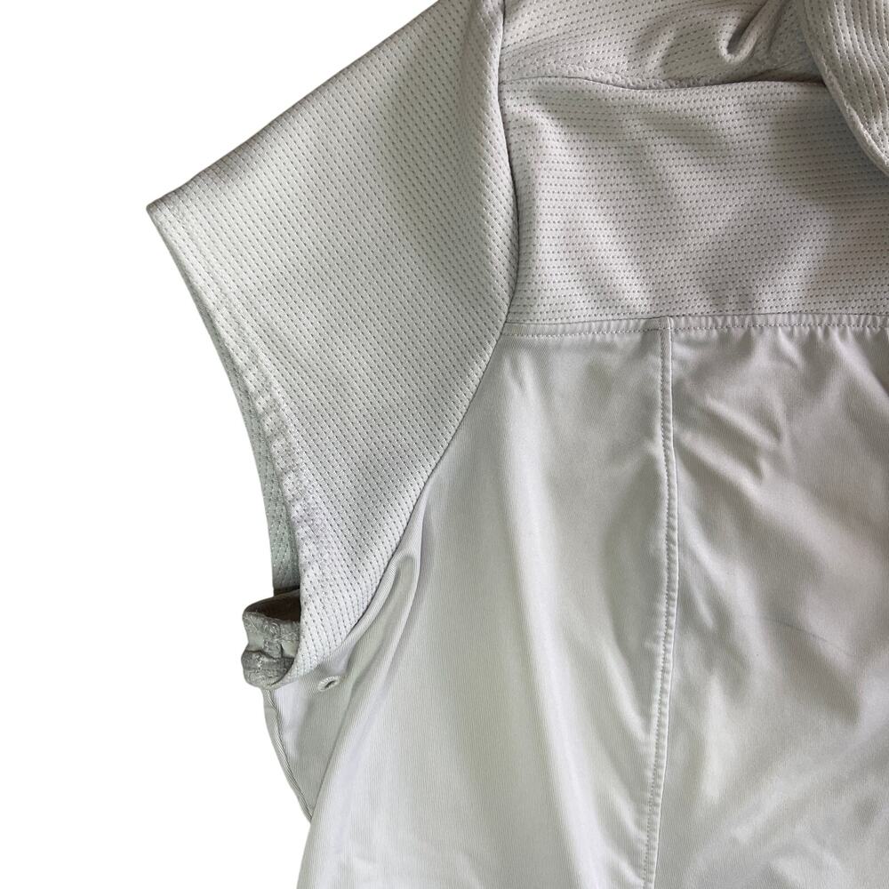Athleta White Athletic Polo Shirt Women Medium Stretch Golf Top - Picture 4 of 16